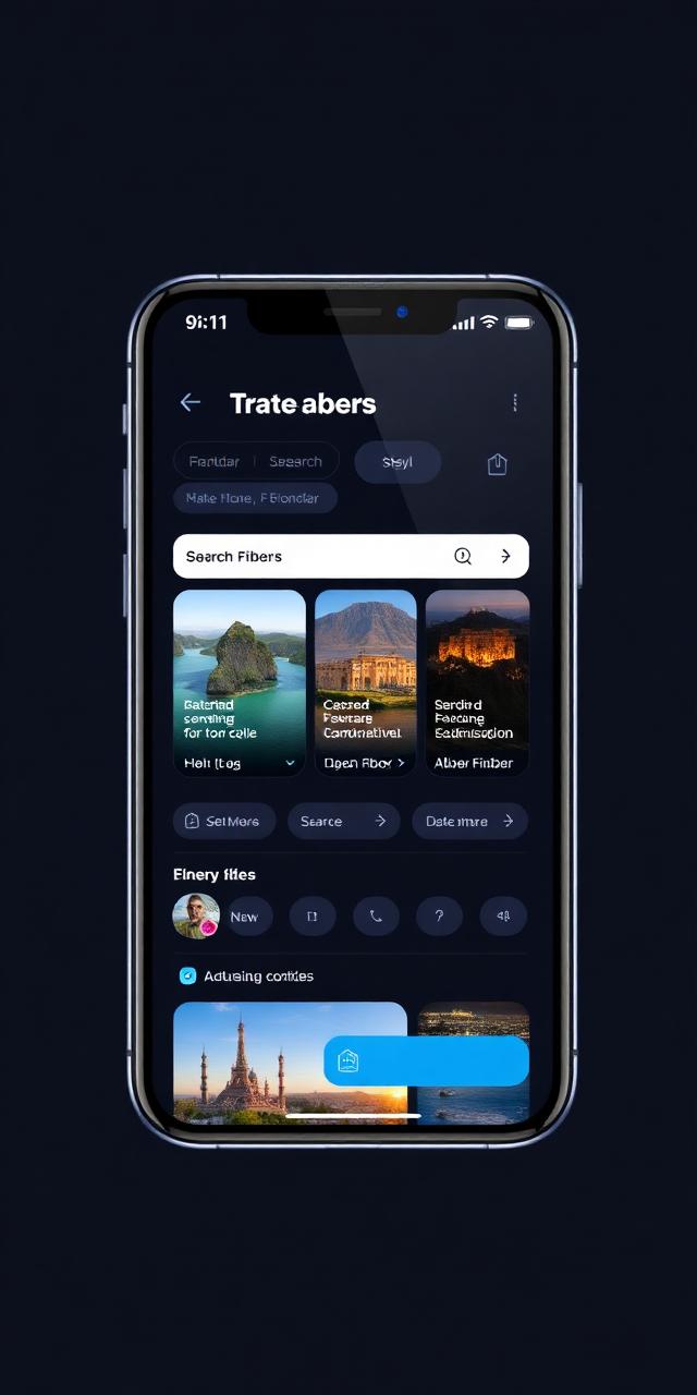 Wander Travel iOS template preview
